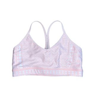 Sarah's Day x WFA Vinyasa Sports Bra White Fox Boutique pink white sports bra SZ